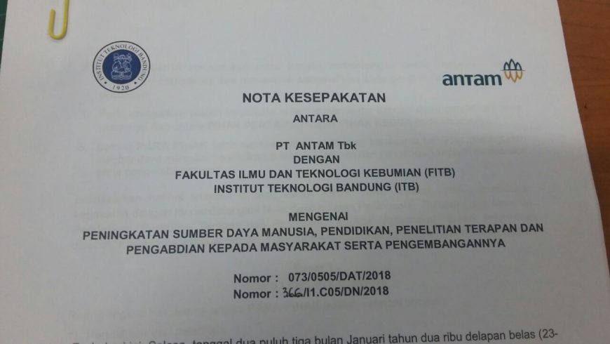 Memorandum of Understanding of FITB and PT. ANTAM.Tbk