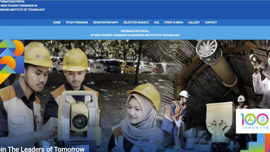 Information Portal Of New Student Admission In Bandung Institute Of Technology
